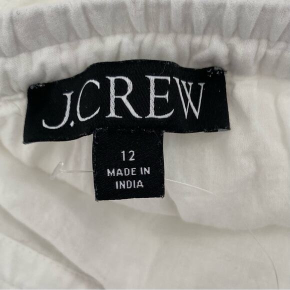 J. Crew NWOT Embroidered Side Tie White Cotton Voile skirt size 12 - Picture 9 of 10